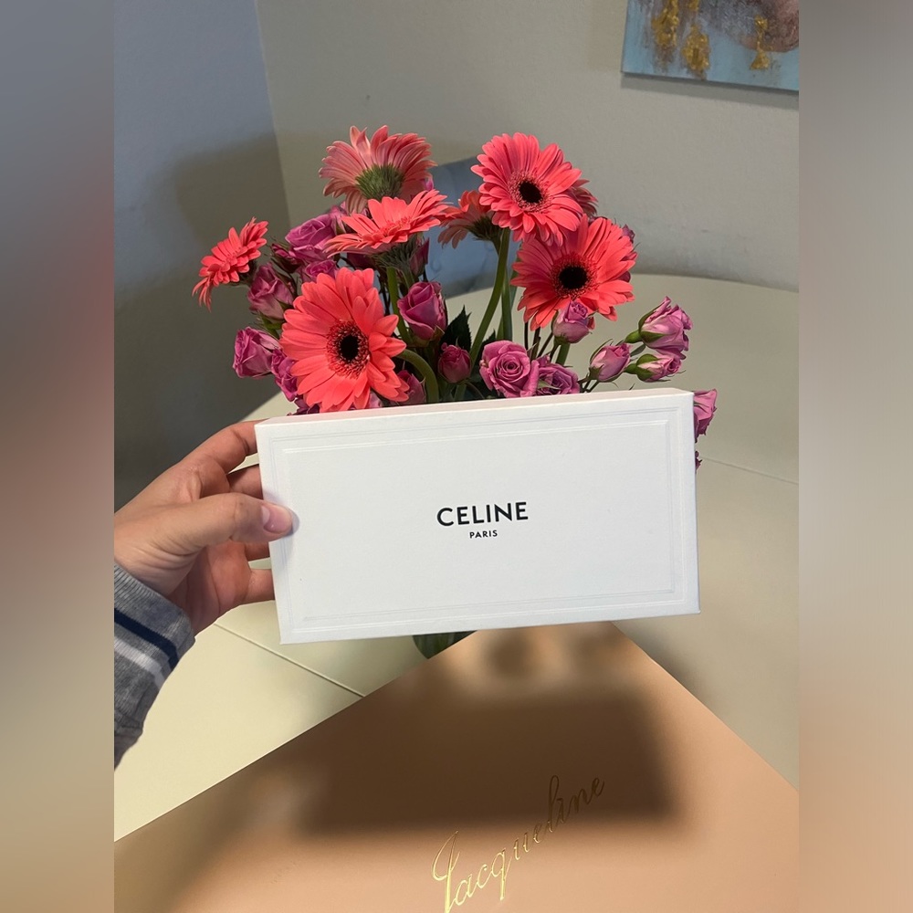 AUTHENTIC CELINE TRIOMPHE SUNGLASSES EMPTY BOX, DUSTER AND CARDS
